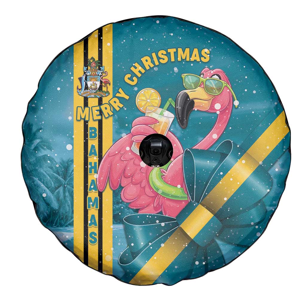 Bahamas Christmas Spare Tire Cover Merry Mingo Tropical Vibes - Wonder Print Shop