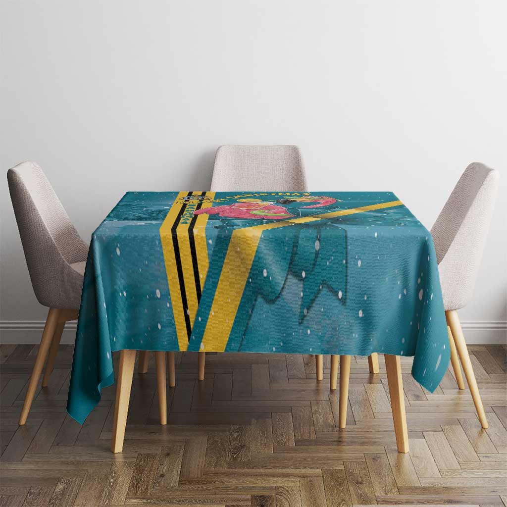 Bahamas Christmas Tablecloth Merry Mingo Tropical Vibes - Wonder Print Shop