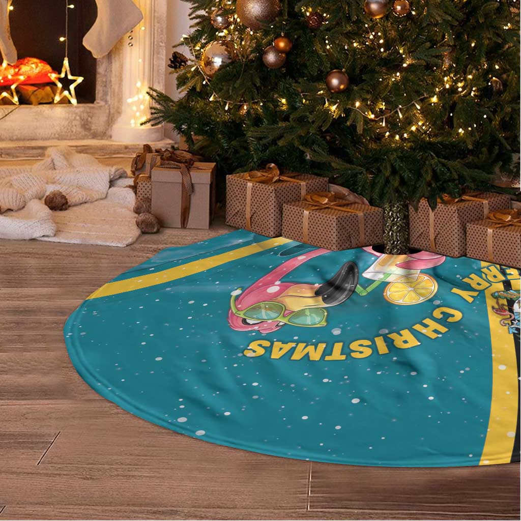 Bahamas Christmas Tree Skirt Merry Mingo Tropical Vibes - Wonder Print Shop