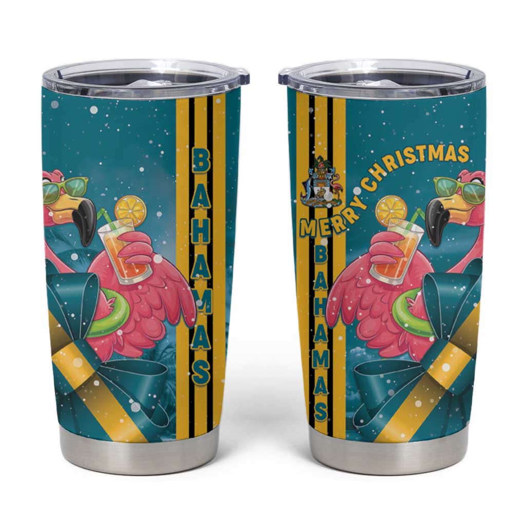 Bahamas Christmas Tumbler Cup Merry Mingo Tropical Vibes - Wonder Print Shop