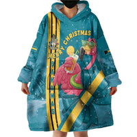Bahamas Christmas Wearable Blanket Hoodie Merry Mingo Tropical Vibes - Wonder Print Shop