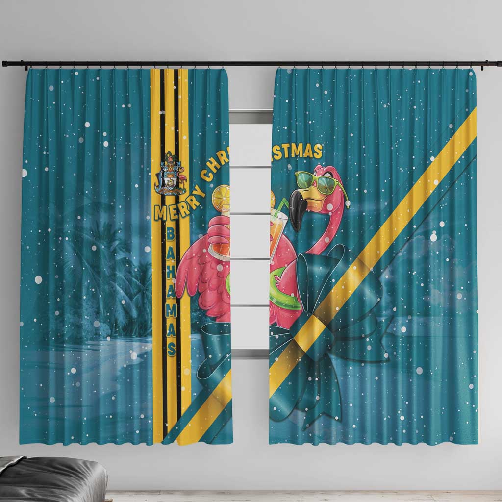 Bahamas Christmas Window Curtain Merry Mingo Tropical Vibes - Wonder Print Shop