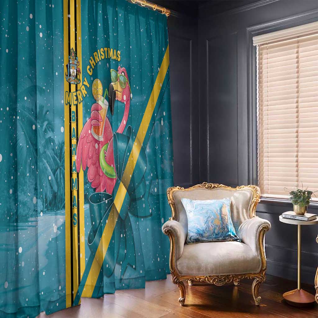 Bahamas Christmas Window Curtain Merry Mingo Tropical Vibes - Wonder Print Shop