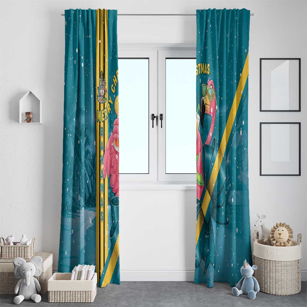 Bahamas Christmas Window Curtain Merry Mingo Tropical Vibes - Wonder Print Shop