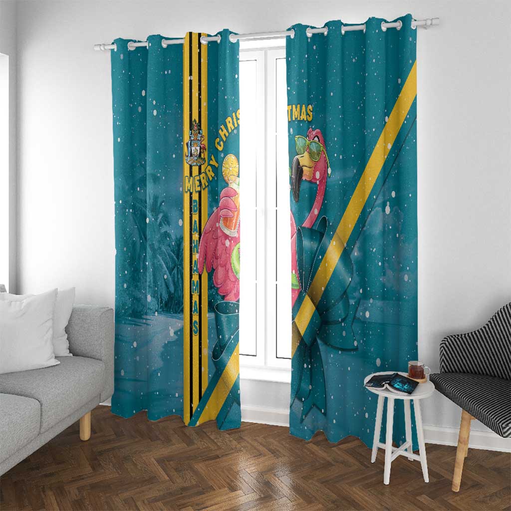 Bahamas Christmas Window Curtain Merry Mingo Tropical Vibes - Wonder Print Shop
