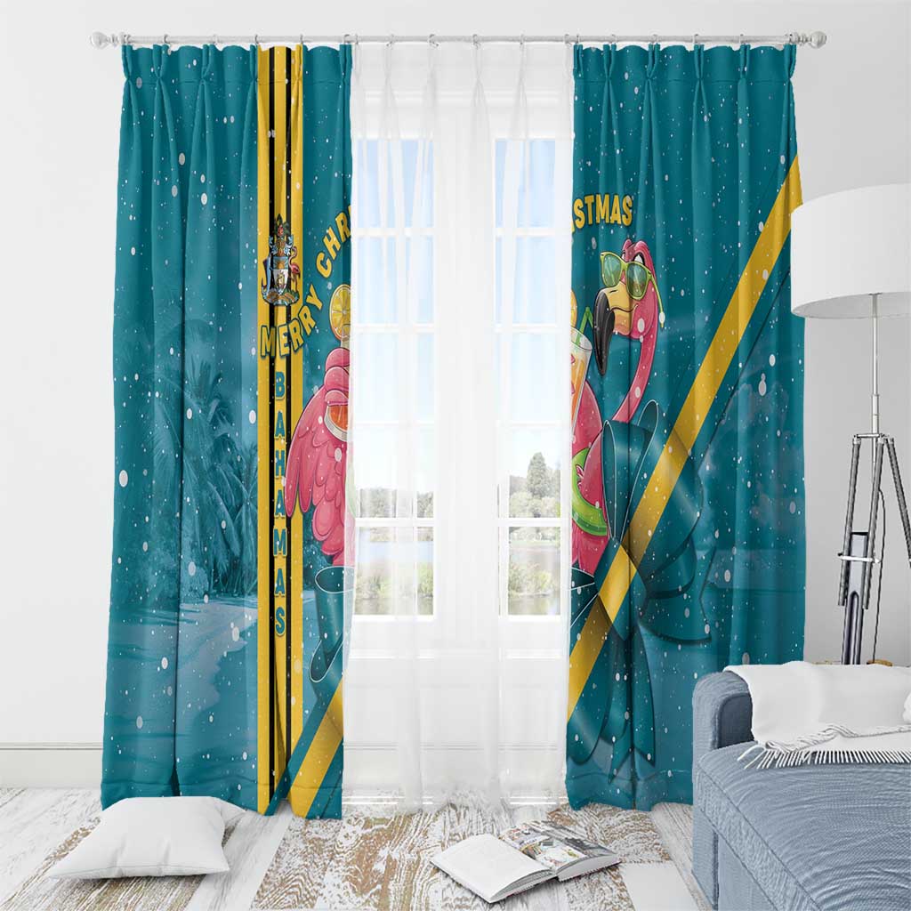 Bahamas Christmas Window Curtain Merry Mingo Tropical Vibes - Wonder Print Shop