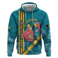 Bahamas Christmas Zip Hoodie Merry Mingo Tropical Vibes - Wonder Print Shop