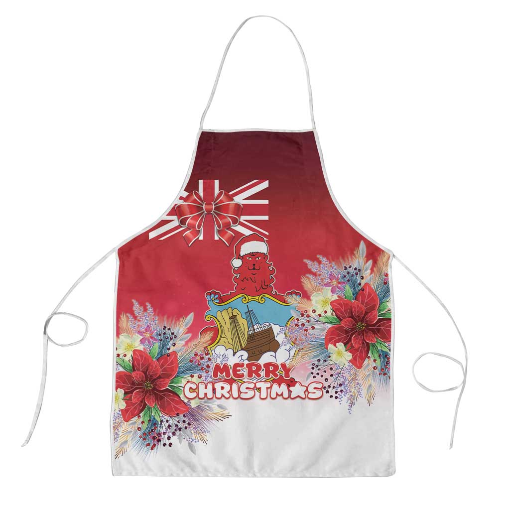 Bermuda Christmas Apron Coquette Bow Xmas Vibe - Wonder Print Shop