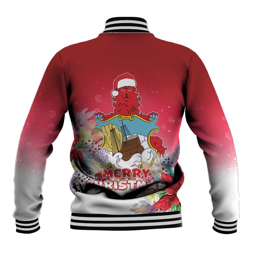 Bermuda Christmas Baseball Jacket Coquette Bow Xmas Vibe - Wonder Print Shop