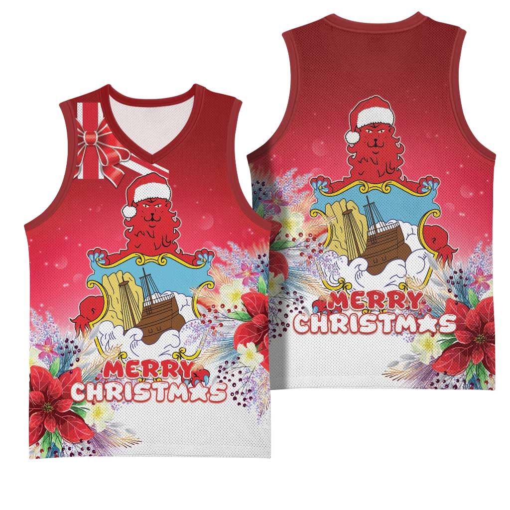 Bermuda Christmas Basketball Jersey Coquette Bow Xmas Vibe - Wonder Print Shop
