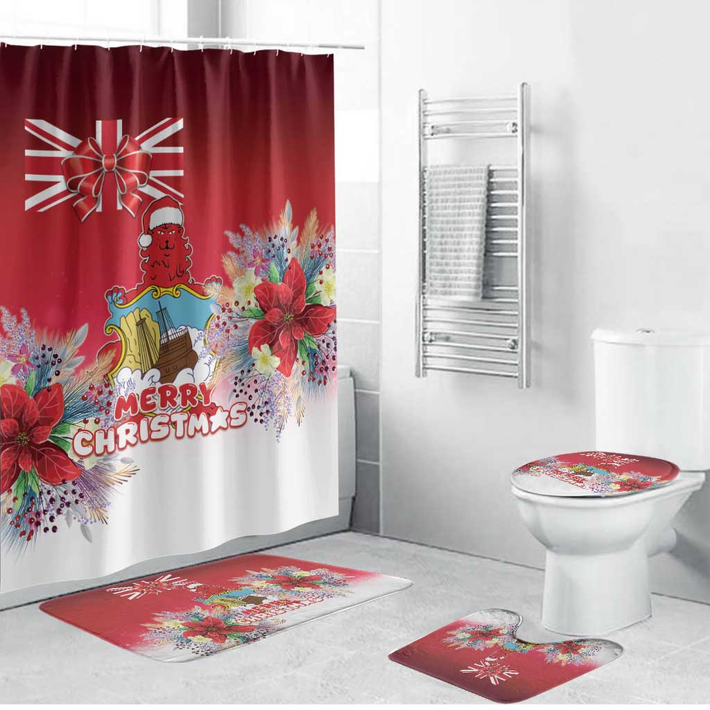 Bermuda Christmas Bathroom Set Coquette Bow Xmas Vibe - Wonder Print Shop
