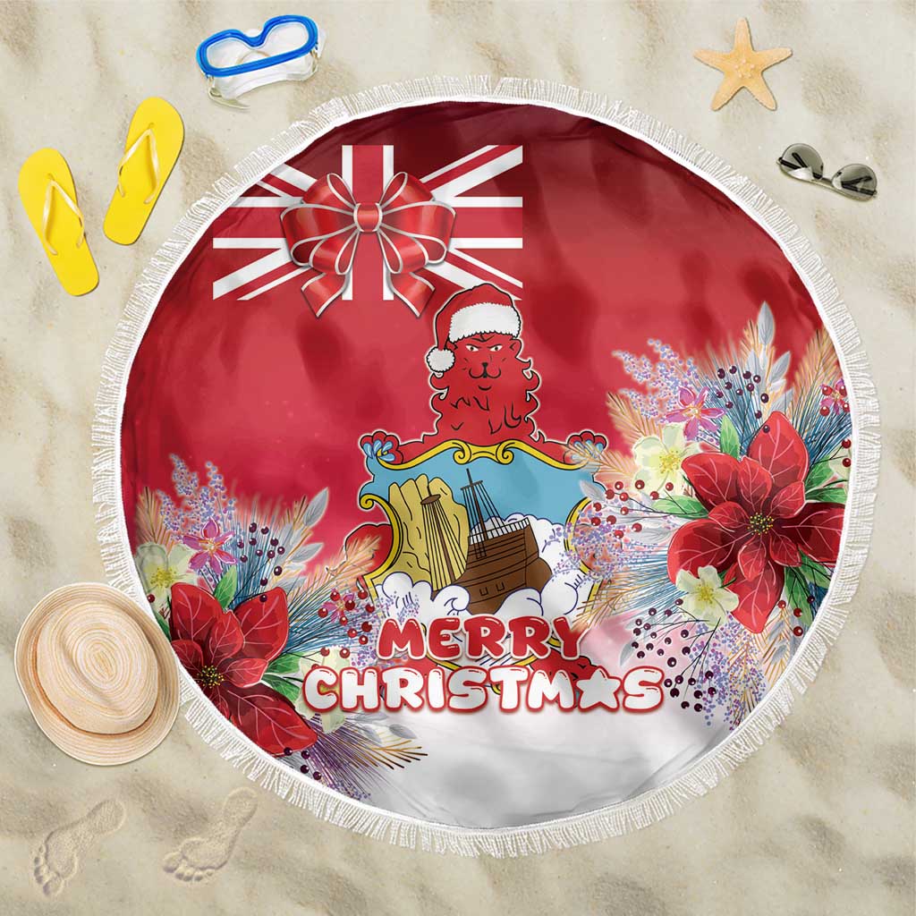 Bermuda Christmas Beach Blanket Coquette Bow Xmas Vibe - Wonder Print Shop