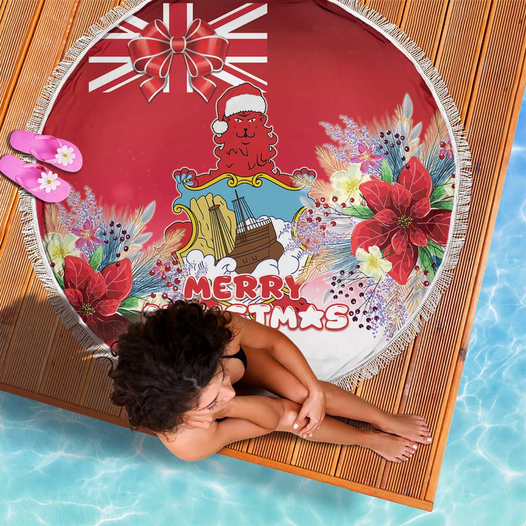Bermuda Christmas Beach Blanket Coquette Bow Xmas Vibe - Wonder Print Shop