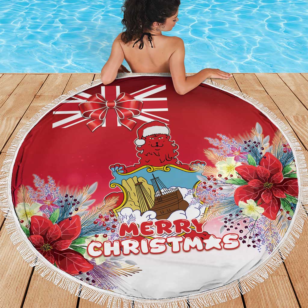 Bermuda Christmas Beach Blanket Coquette Bow Xmas Vibe - Wonder Print Shop