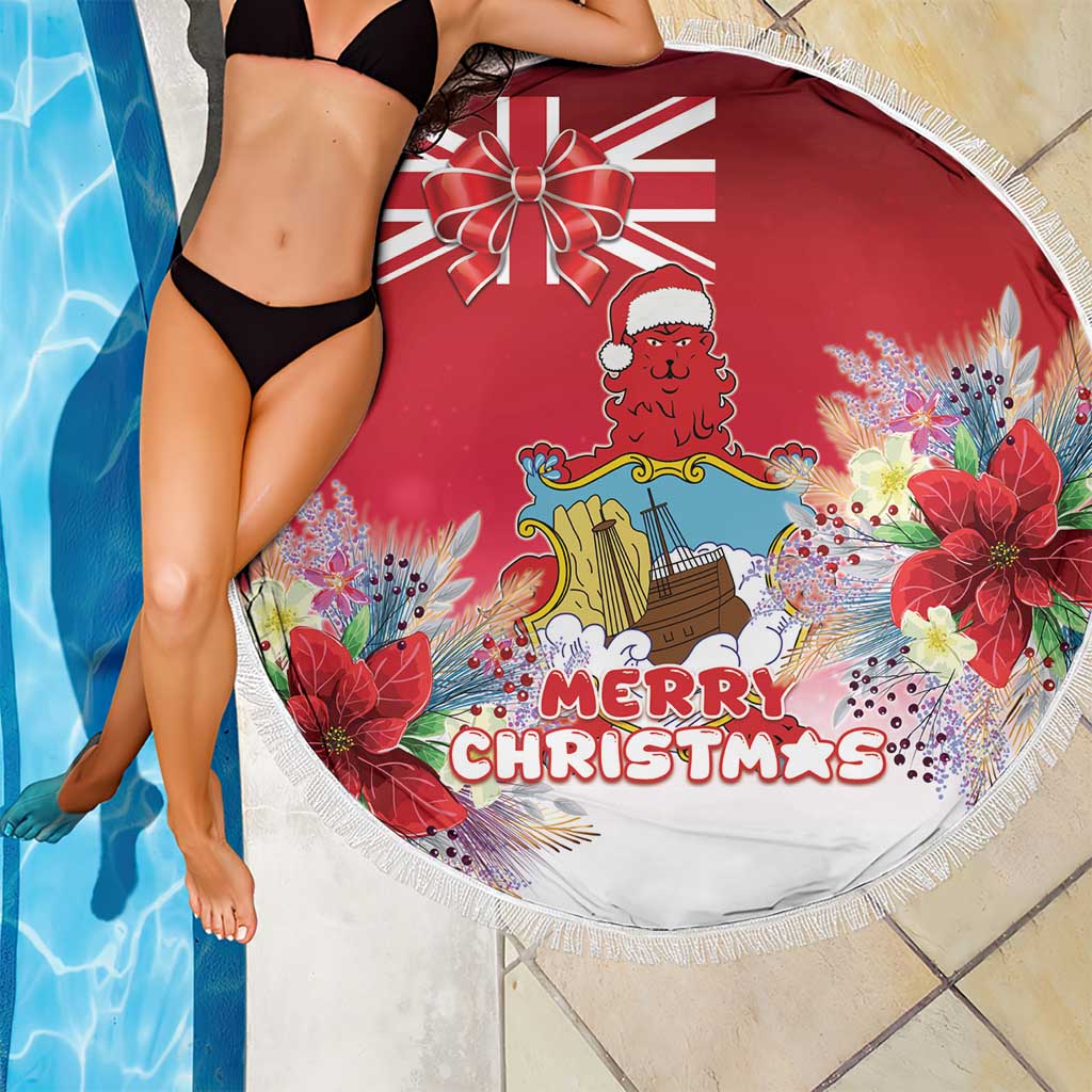 Bermuda Christmas Beach Blanket Coquette Bow Xmas Vibe - Wonder Print Shop