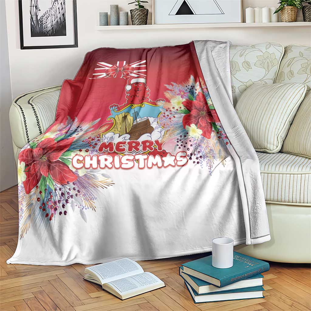 Bermuda Christmas Blanket Coquette Bow Xmas Vibe - Wonder Print Shop