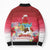 Bermuda Christmas Bomber Puffer Jacket Coquette Bow Xmas Vibe - Wonder Print Shop