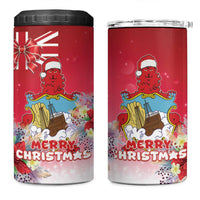 Bermuda Christmas 4 in 1 Can Cooler Tumbler Coquette Bow Xmas Vibe - Wonder Print Shop