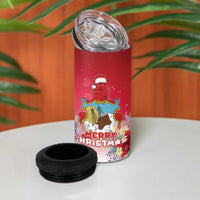 Bermuda Christmas 4 in 1 Can Cooler Tumbler Coquette Bow Xmas Vibe - Wonder Print Shop