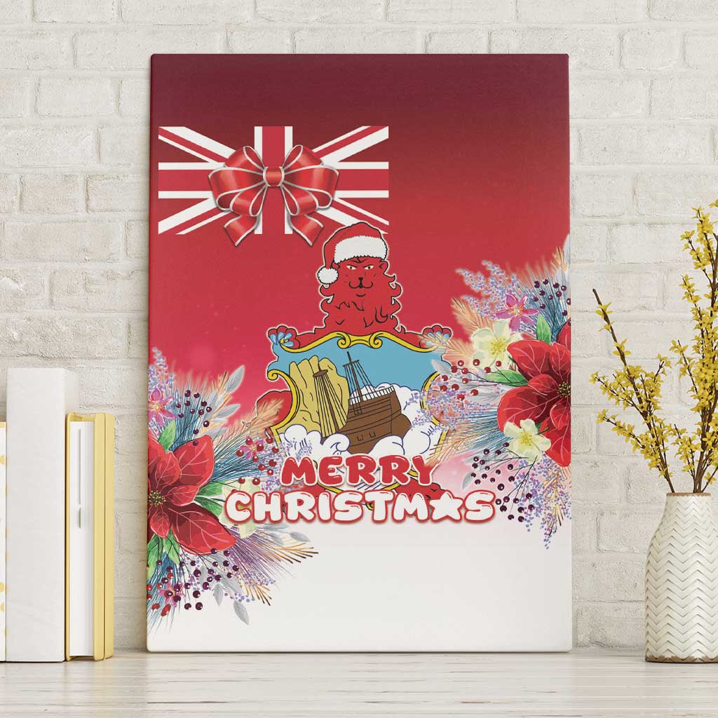 Bermuda Christmas Canvas Wall Art Coquette Bow Xmas Vibe - Wonder Print Shop