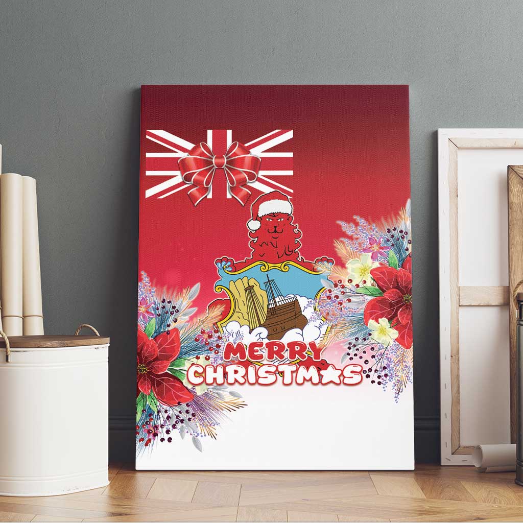 Bermuda Christmas Canvas Wall Art Coquette Bow Xmas Vibe - Wonder Print Shop