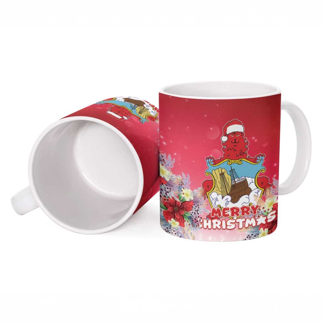 Bermuda Christmas Ceramic Mug Coquette Bow Xmas Vibe - Wonder Print Shop