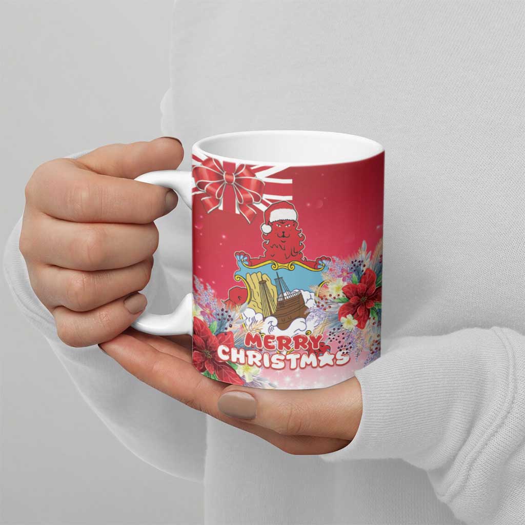 Bermuda Christmas Ceramic Mug Coquette Bow Xmas Vibe - Wonder Print Shop