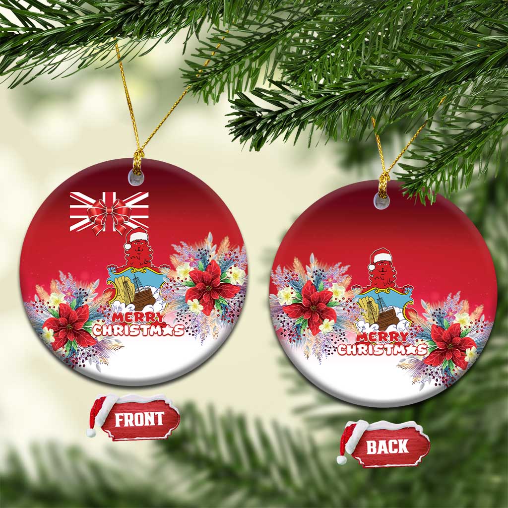 Bermuda Christmas Ceramic Ornament Coquette Bow Xmas Vibe - Wonder Print Shop