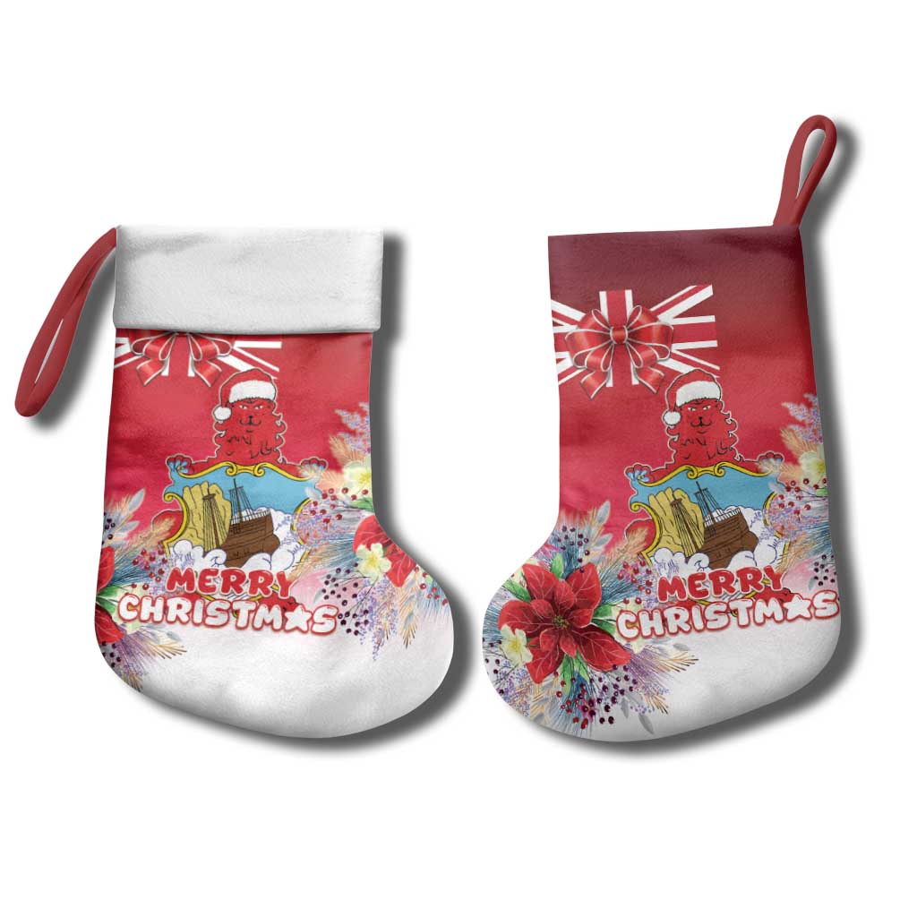 Bermuda Christmas Stocking Coquette Bow Xmas Vibe - Wonder Print Shop