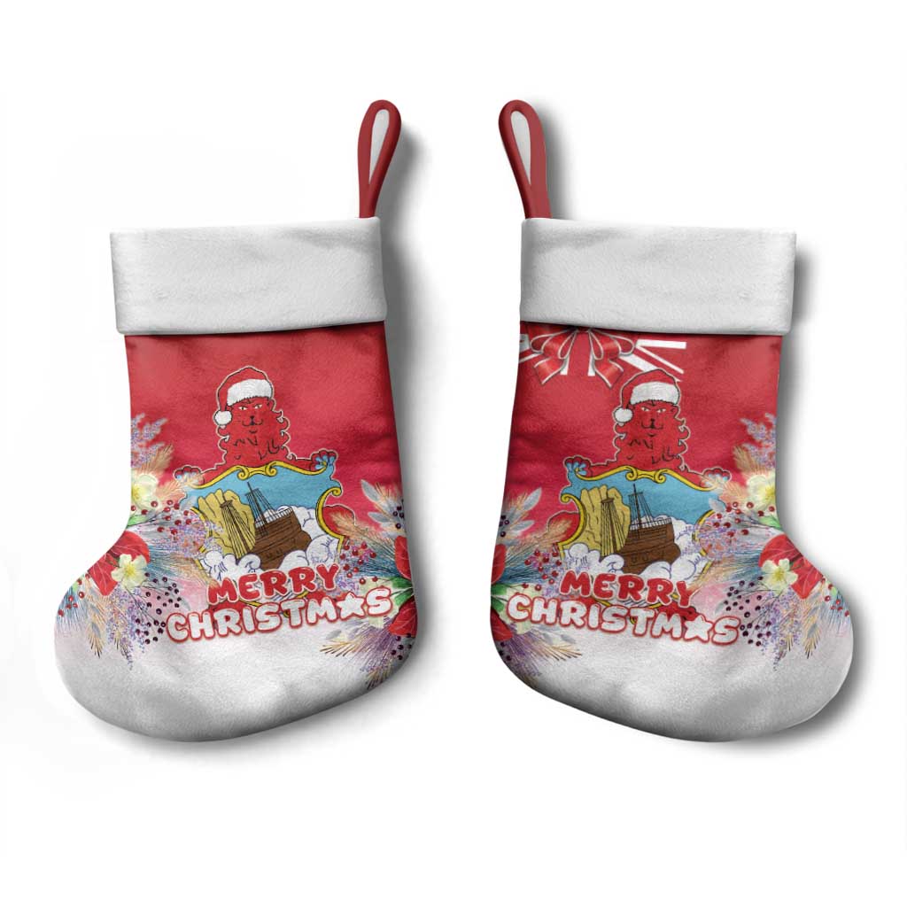 Bermuda Christmas Stocking Coquette Bow Xmas Vibe - Wonder Print Shop