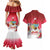 Bermuda Christmas Couples Matching Mermaid Dress and Hawaiian Shirt Coquette Bow Xmas Vibe - Wonder Print Shop