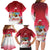 Bermuda Christmas Family Matching Long Sleeve Bodycon Dress and Hawaiian Shirt Coquette Bow Xmas Vibe - Wonder Print Shop