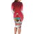 Bermuda Christmas Family Matching Long Sleeve Bodycon Dress and Hawaiian Shirt Coquette Bow Xmas Vibe - Wonder Print Shop