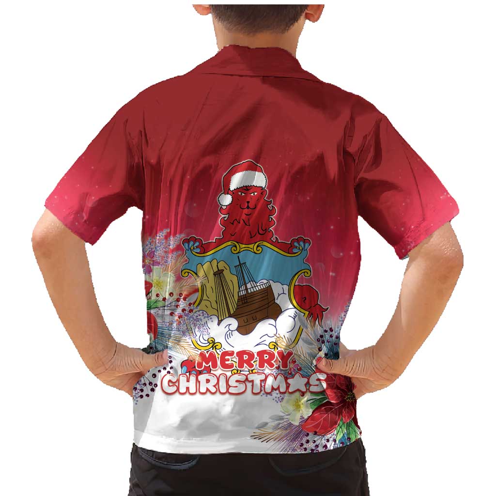 Bermuda Christmas Family Matching Mermaid Dress and Hawaiian Shirt Coquette Bow Xmas Vibe - Wonder Print Shop