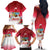 Bermuda Christmas Family Matching Off The Shoulder Long Sleeve Dress and Hawaiian Shirt Coquette Bow Xmas Vibe - Wonder Print Shop
