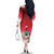 Bermuda Christmas Family Matching Off The Shoulder Long Sleeve Dress and Hawaiian Shirt Coquette Bow Xmas Vibe - Wonder Print Shop