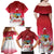 Bermuda Christmas Family Matching Off Shoulder Maxi Dress and Hawaiian Shirt Coquette Bow Xmas Vibe - Wonder Print Shop