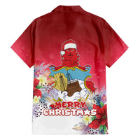 Bermuda Christmas Family Matching Off Shoulder Maxi Dress and Hawaiian Shirt Coquette Bow Xmas Vibe - Wonder Print Shop
