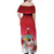 Bermuda Christmas Family Matching Off Shoulder Maxi Dress and Hawaiian Shirt Coquette Bow Xmas Vibe - Wonder Print Shop