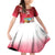 Bermuda Christmas Family Matching Off Shoulder Short Dress and Hawaiian Shirt Coquette Bow Xmas Vibe - Wonder Print Shop