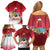 Bermuda Christmas Family Matching Off Shoulder Short Dress and Hawaiian Shirt Coquette Bow Xmas Vibe - Wonder Print Shop