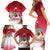 Bermuda Christmas Family Matching Short Sleeve Bodycon Dress and Hawaiian Shirt Coquette Bow Xmas Vibe - Wonder Print Shop
