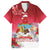 Bermuda Christmas Family Matching Short Sleeve Bodycon Dress and Hawaiian Shirt Coquette Bow Xmas Vibe - Wonder Print Shop