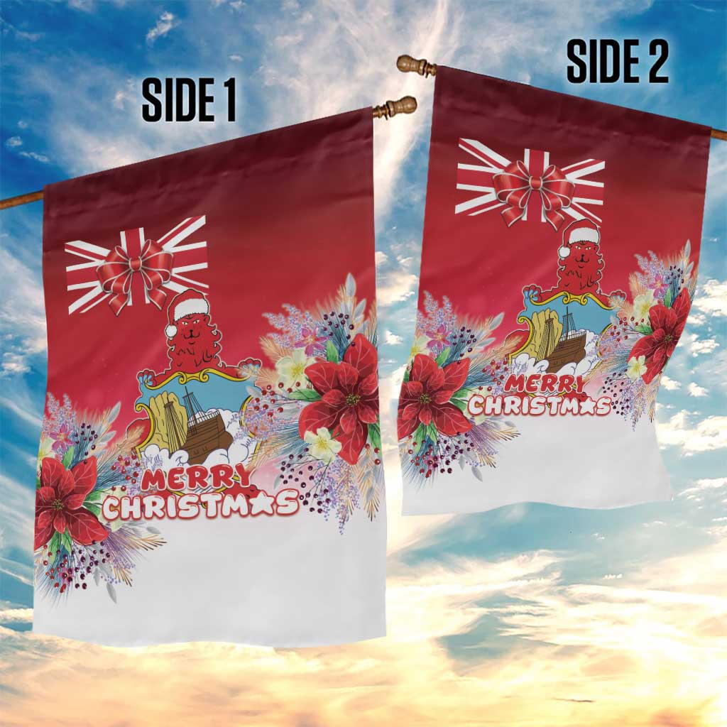 Bermuda Christmas Garden Flag Coquette Bow Xmas Vibe - Wonder Print Shop