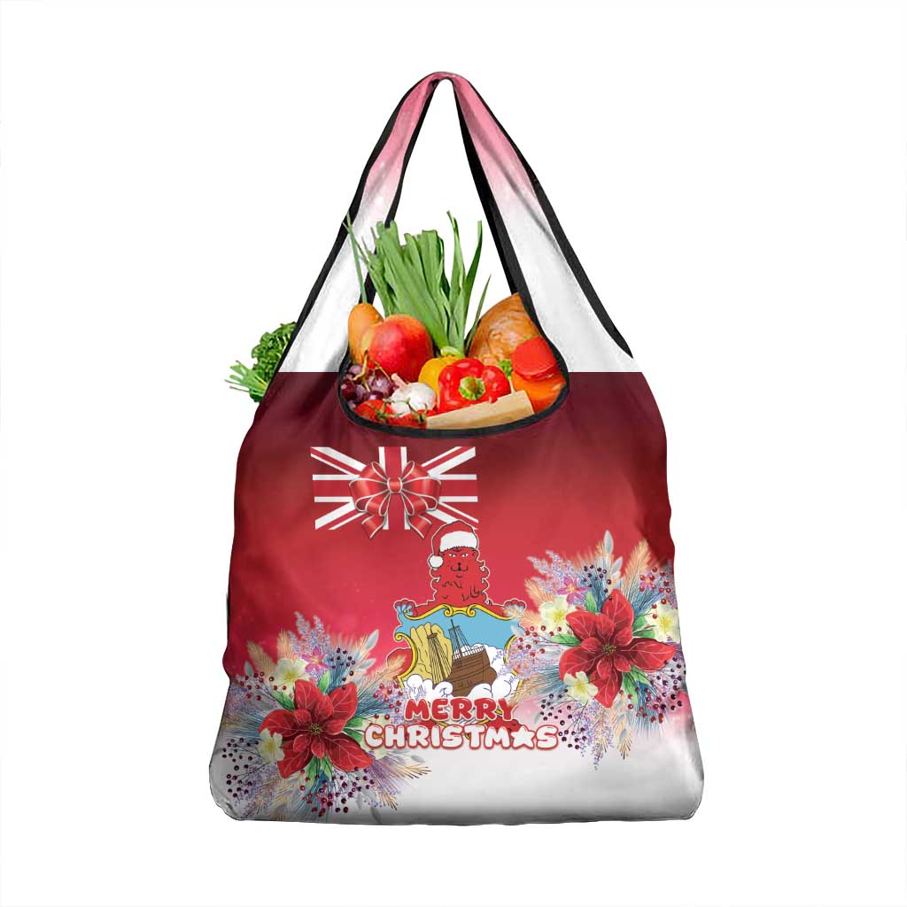 Bermuda Christmas Grocery Bag Coquette Bow Xmas Vibe - Wonder Print Shop