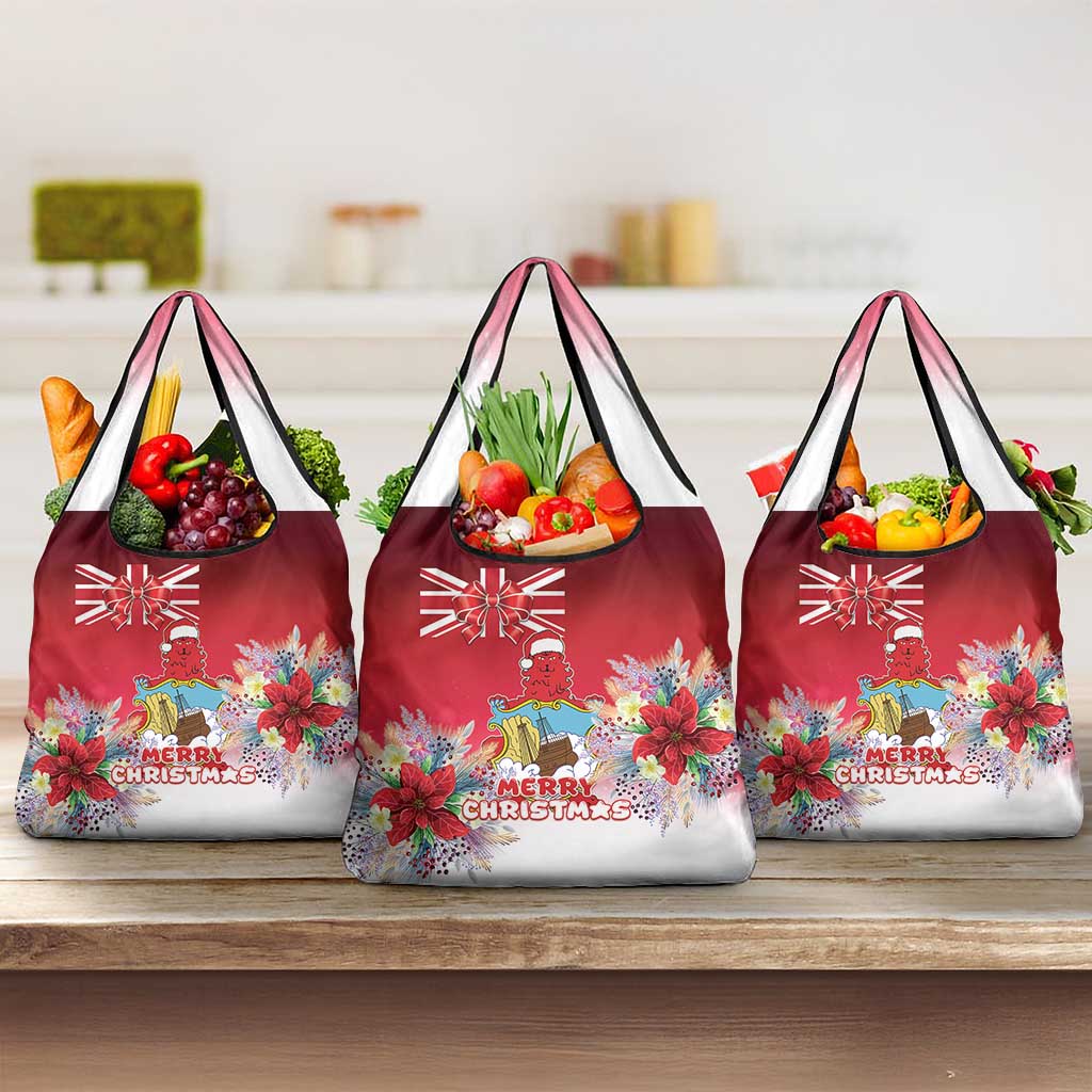 Bermuda Christmas Grocery Bag Coquette Bow Xmas Vibe - Wonder Print Shop