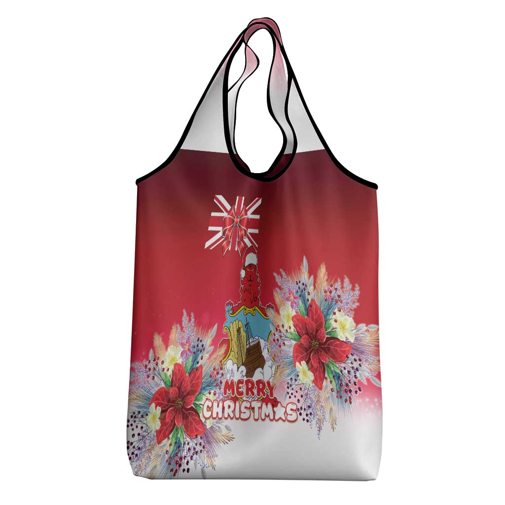 Bermuda Christmas Grocery Bag Coquette Bow Xmas Vibe - Wonder Print Shop