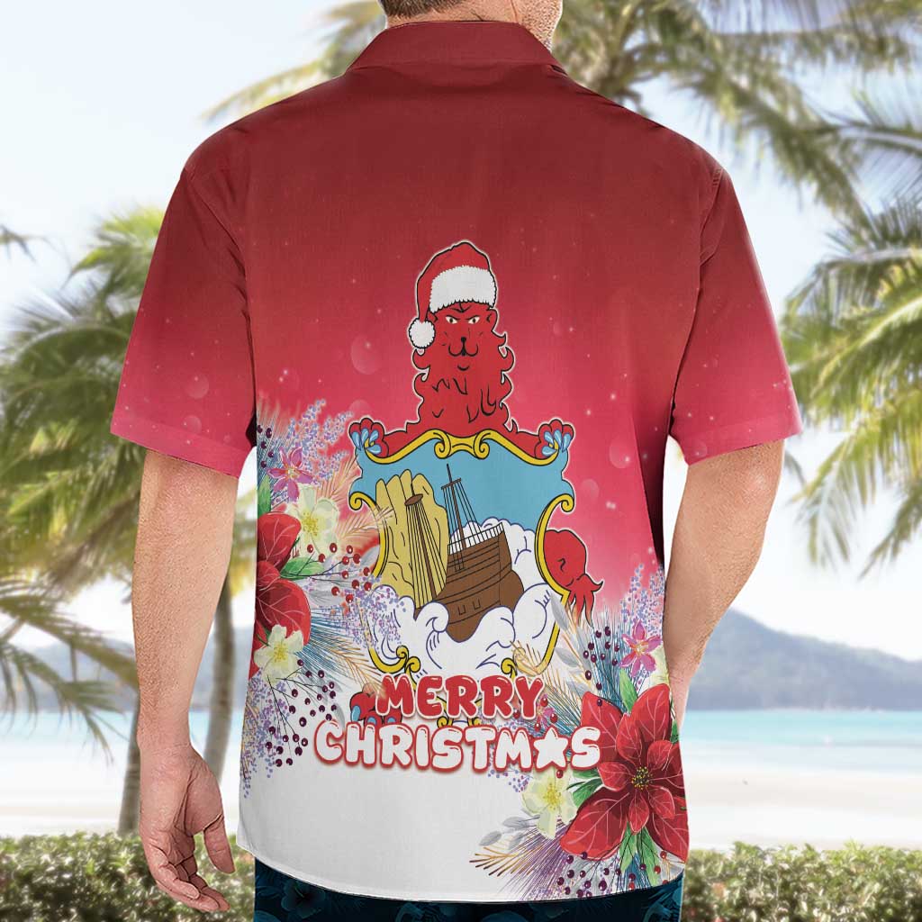 Bermuda Christmas Hawaiian Shirt Coquette Bow Xmas Vibe - Wonder Print Shop