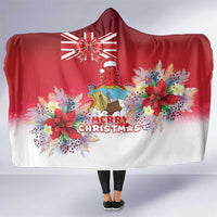 Bermuda Christmas Hooded Blanket Coquette Bow Xmas Vibe - Wonder Print Shop