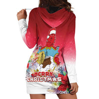 Bermuda Christmas Hoodie Dress Coquette Bow Xmas Vibe - Wonder Print Shop